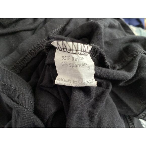 Larace Black Scoop Neck Tunic Tank Swing Top Sz S Rayon Stretch - Picture 6 of 6